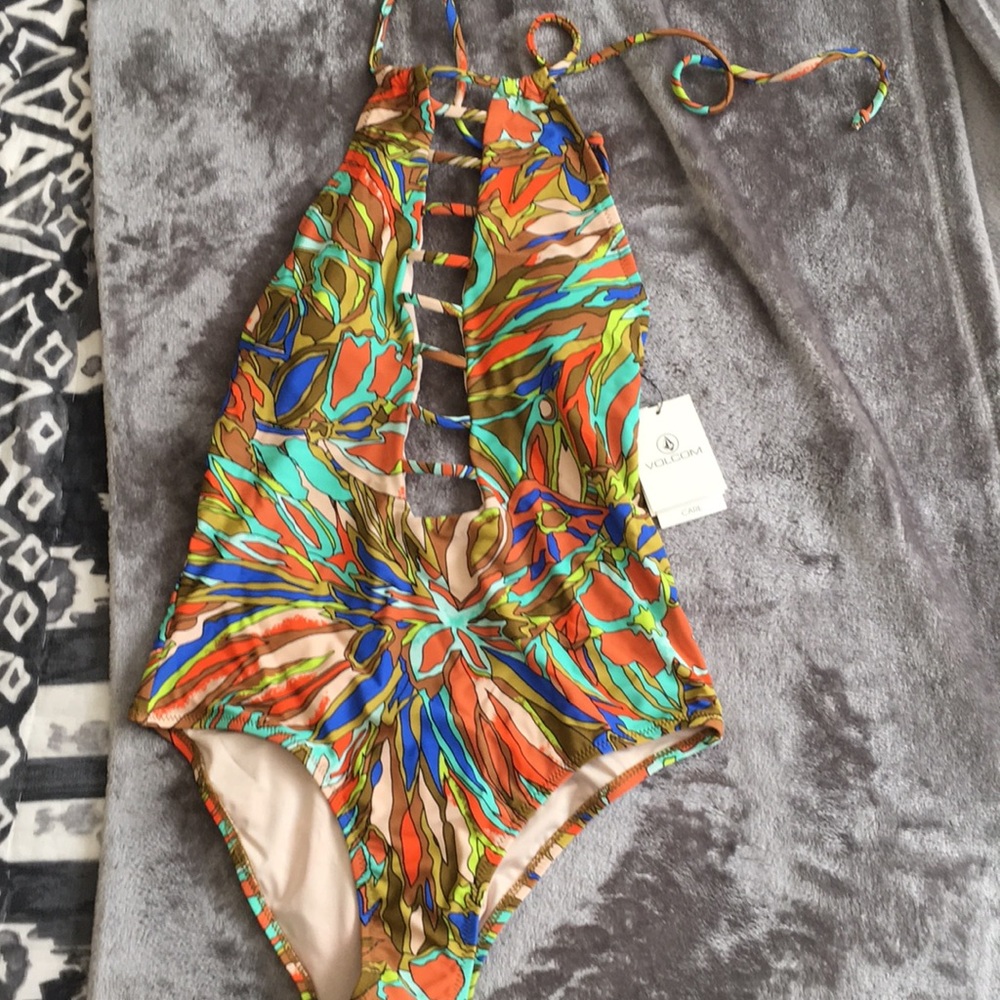 Volcom one piece bathing suit